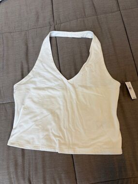 GAP Cream Halter V-Neck Tank